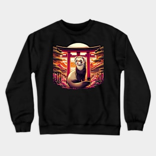 Ferret in Japan Crewneck Sweatshirt